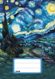 Linjeret notesbog A5 Stjerneklar nat - 40 ark