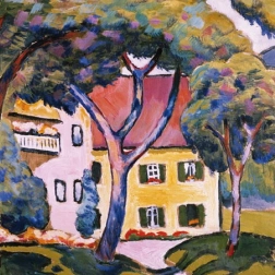 Kvadratisk puslespil Q Art: Staudachers hus i Tegernsee – 66 brikker