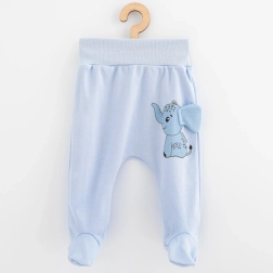 Ammende bomulds-halvfødder New Baby Happy Elephant blå