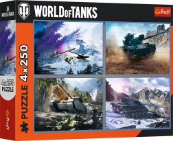 Trefl puslespil World of Tanks stor kamp 4×250 brikker