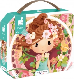 Puslespil i kuffert inspireret af Mucha 100 brikker