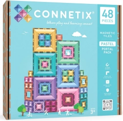 Connetix Pastel Portal Pack – kreativt magnetisk byggesæt, 48 dele