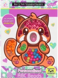 Sæt med farvede plastikperler til børn