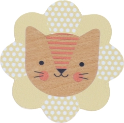 Petit Collage træ-rangle lille løve