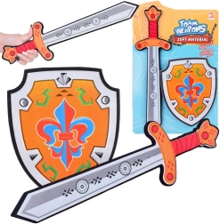 Skum-riddersæt: sværd og skjold med lilje