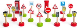 Sæt med trætrafikskilte BIGJIGS RAIL