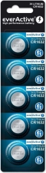 Lithiumbatterier EverActive CR1632 - 5 stk. i blisterpakning