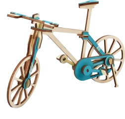 Woodcraft træ 3D puslespil cykel