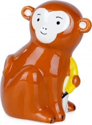 Keramisk sparebøsse abe med banan