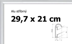 Aluminiumsram sølv A4 29,7x21 cm