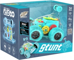 RC-bil transparent grøn stunt med LED og lyd