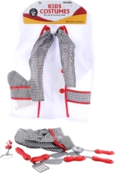 Børnekokkostume med køkkensæt