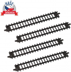 Lige skinner til børnetog – sæt med 4 stk.