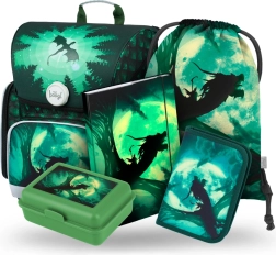Skolesæt Drage Baagl: Skole taske, Penalhus, Pose, Mapper og Madkasse