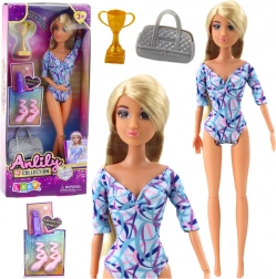 Anlily ballerina-dukke med tilbehør