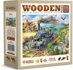 WOODEN CITY Træt puslespil jernbane 505 brikker