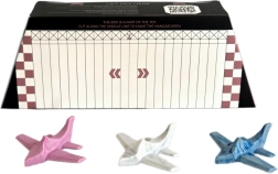 Toddleroad Hangar Marble – sæt med 3 ergonomiske silikonefly med funktionel kasse