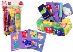 Boks med bløde servietter 6 stoffer 3 farvede servietter med bånd