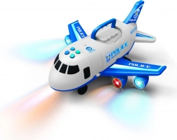 Politi fly med åbent lastrum