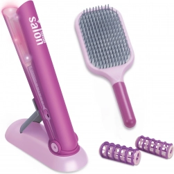 Børne-hårglattejern med tilbehørssæt 19 cm