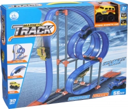 Magnetisk racerbane med friktionsbil