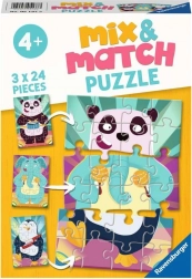 Ravensburger Mix & Match – sjove dyr, puslespil 3×24 brikker