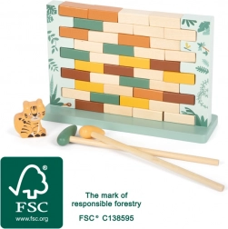 malá foot vratká zeď safari – træ-balance-spil