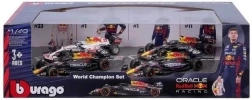 bburago 1:43 formula 1 red bull racing rb20 4-pack (2024) – verstappen og perez
