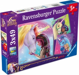 Puslespil 3×49 brikker RAVENSBURGER – UNICORN ACADEMY (Enhjørningeakademiet)