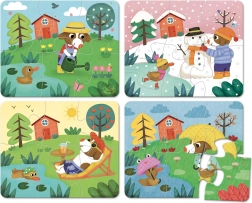 VILAC træpuslespil fire årstider i boks