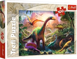 Puslespil dinosaurer 100 brikker – dinosaurernes verden Trefl
