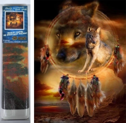 Diamant maling Drømmefanger med ulve 30x40 cm