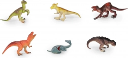 sæt med 6 dinosaurfigurer af hård gummi