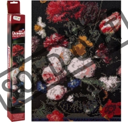 Diamantmaling blomster 40 × 50 cm