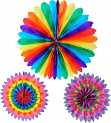 Papirhængende dekoration 50 cm – farvemix