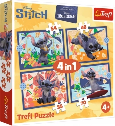 puslespil 4i1 ferie på Hawaii - Disney Stitch Trefl