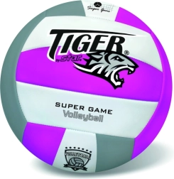 Læder volleyball Fluo Tiger lilla, størrelse 5
