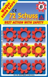 Kapsler til pistoler – plade med 8 skud