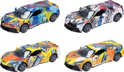 Metalbil 12 cm med åbningsbare døre og pull-back-optræk