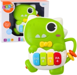 Mini klaver Dinosaur grøn med lys og lyde