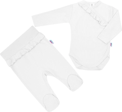 Todelt babysæt New Baby Stripes, hvid