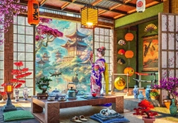 Bluebird puslespil japansk teværelse 1000 brikker