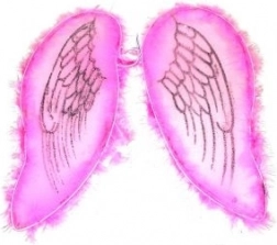 Lyserøde vinger til engel og fe