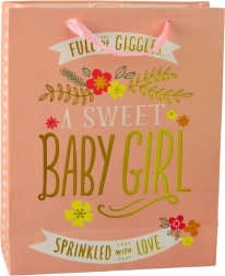 Gavepose til piges fødsel 32 x 26 x 12 cm