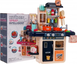 Børnekøkken med lys, lyde, rindende vand og damp, 42 dele