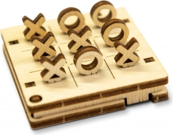 WOODEN CITY 3D puslespil mini Kryds og Bolle variant 1