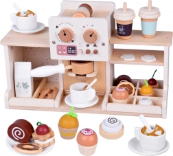 Træcafé – barista-espressomaskine med tilbehør