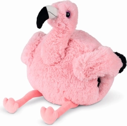 Varm plysb flamingo 3 i 1 - pude, muffe og plysbamse