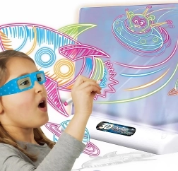 WOOPIE Magnetisk 3D-tavle med LED-bagbelysning til tegning