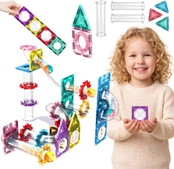 WOOPIE magnetisk byggesæt 3D-kuglebane med 126 dele